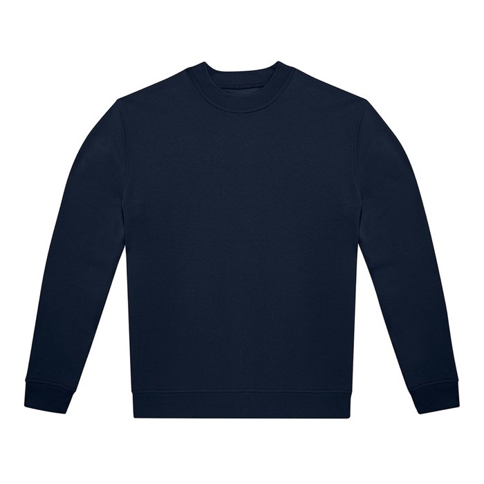 Sudadera unisex de algodón y poliéster con cuello redondo 280 g/m2 B&C color azul marino Sudadera unisex de algodón y poliéster con cuello redondo 280 g/m2 B&C color azul marino
