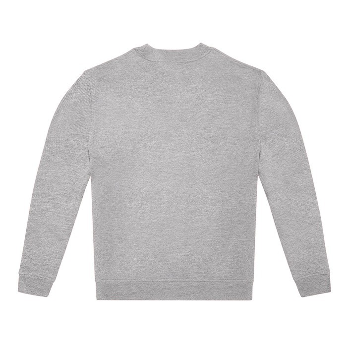 Sudadera unisex de algodón y poliéster con cuello redondo 280 g/m2 B&C color gris jaspeado vista detalle 2 Sudadera unisex de algodón y poliéster con cuello redondo 280 g/m2 B&C color gris jaspeado vista detalle 2