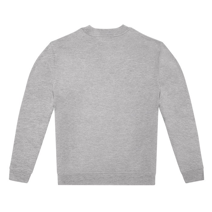 Sudadera unisex de materiales eco con corte casual 280 g/m2 B&C color gris jaspeado vista detalle 2 Sudadera unisex de materiales eco con corte casual 280 g/m2 B&C color gris jaspeado vista detalle 2