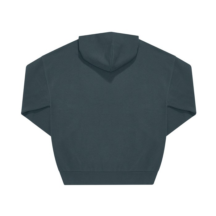 Sudadera unisex ecológica oversized con capucha 350 g/m2 B&C color verde oscuro vista detalle 2 Sudadera unisex ecológica oversized con capucha 350 g/m2 B&C color verde oscuro vista detalle 2