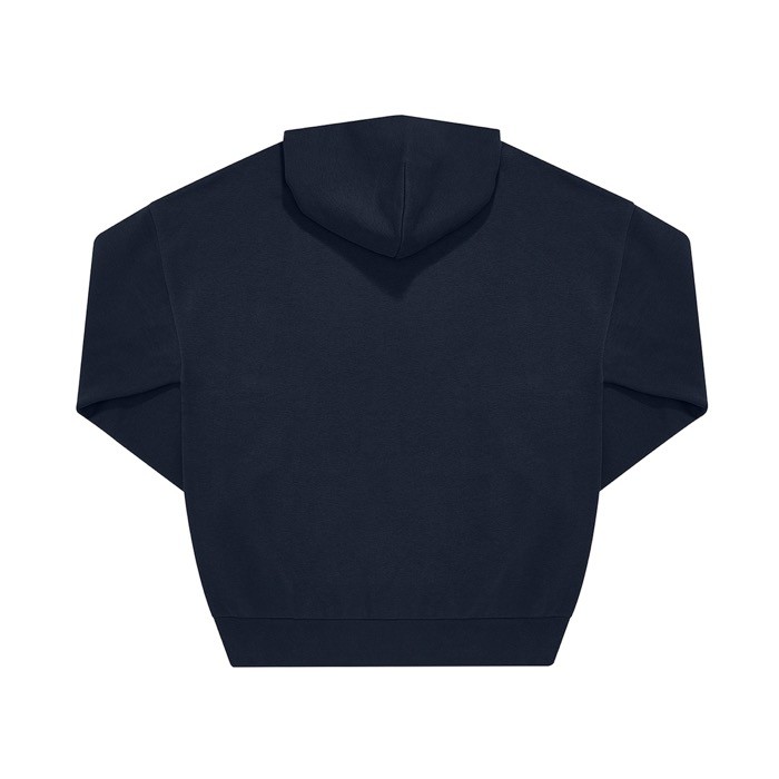 Sudadera unisex ecológica oversized con capucha 350 g/m2 B&C color azul marino vista detalle 2 Sudadera unisex ecológica oversized con capucha 350 g/m2 B&C color azul marino vista detalle 2