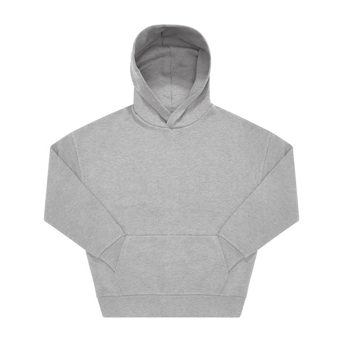 Sudadera unisex ecológica oversized con capucha 350 g/m2 B&C color gris jaspeado Sudadera unisex ecológica oversized con capucha 350 g/m2 B&C color gris jaspeado