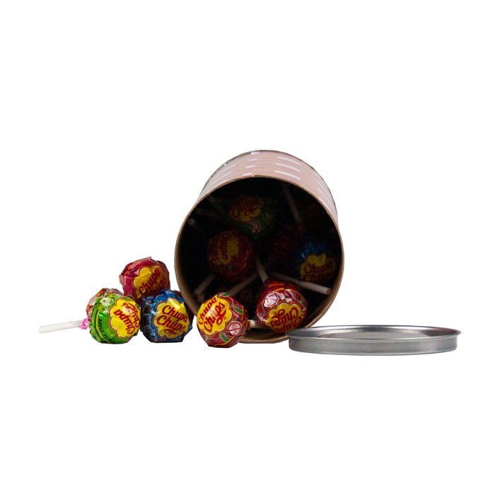 Tubo Chupa Chups personalizable con unas 60 unidades con mezcla sabores color mezcla de sabores cuarta vista detalle