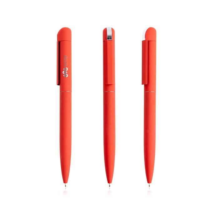 Bolígrafo elegante de acero inoxidable reciclado tinta azul Bolígrafo elegante de acero inoxidable reciclado tinta azul