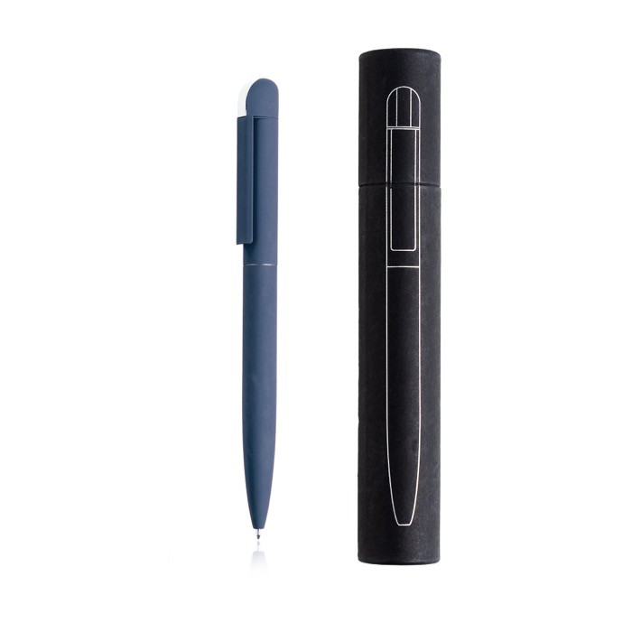 Bolígrafo elegante de acero inoxidable reciclado tinta azul Bolígrafo elegante de acero inoxidable reciclado tinta azul