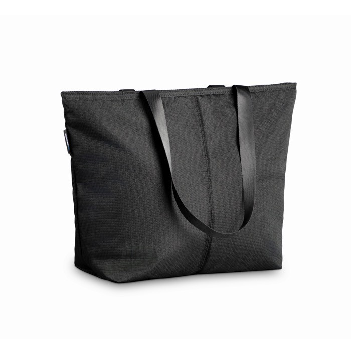 Bolsa térmica hecha con plástico reciclado de los océanos 180 g/m2 color negro vista 2 Bolsa térmica hecha con plástico reciclado de los océanos 180 g/m2 color negro vista 2