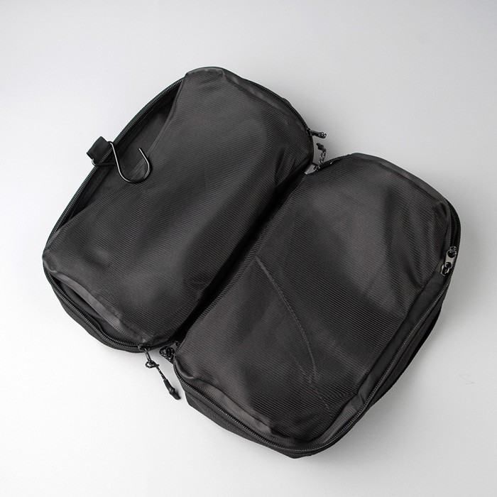 Neceser hecho de plástico reciclado oceánico con 2 bolsillos 96 g/m2 vista 2 Neceser hecho de plástico reciclado oceánico con 2 bolsillos 96 g/m2 vista 2