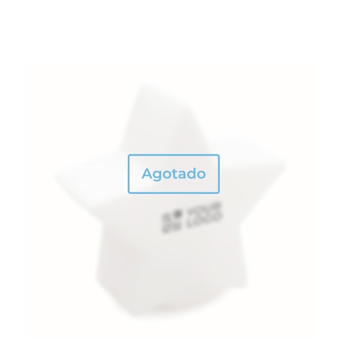 Estrella con luz de plástico color blanco - agotado
