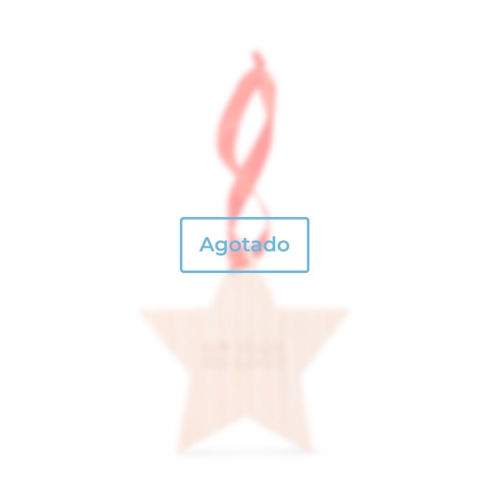 Estrella de madera con cinta roja - agotado