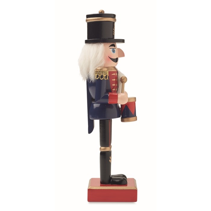 Colgate navideño de madera en forma del clásico Cascanueces grande color azul sexta vista Colgate navideño de madera en forma del clásico Cascanueces grande color azul sexta vista