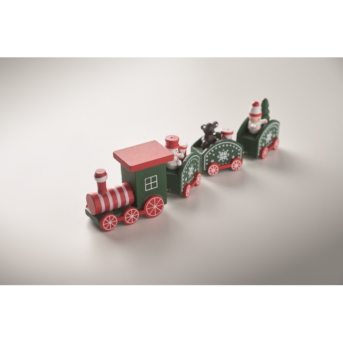 Tren de madera con muñequitos y temática navideña personalizable color surtido vista fotografía quinta vista Tren de madera con muñequitos y temática navideña personalizable color surtido vista fotografía quinta vista