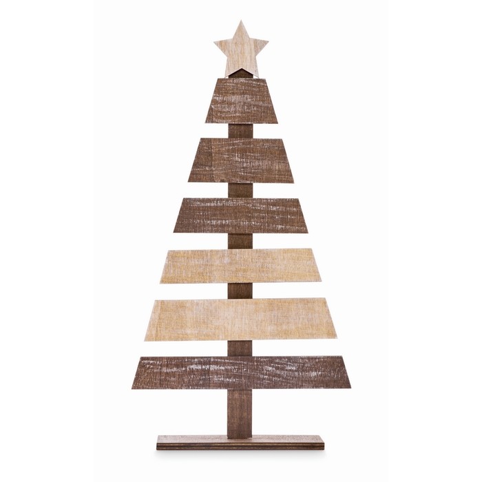 Árbol de Navidad para decoración hecho de madera personalizable color madera segunda vista
