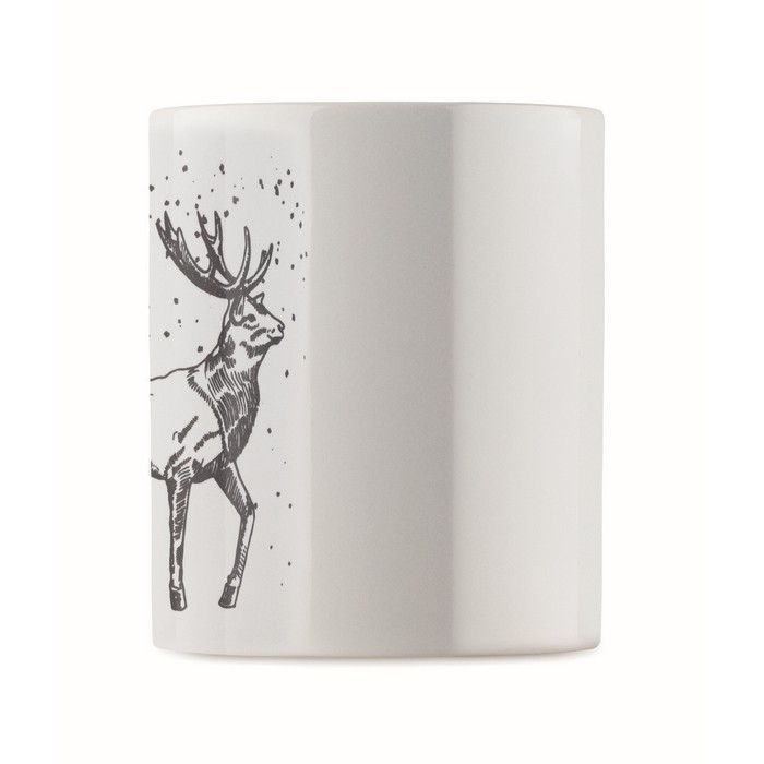 Taza de cerámica con diseño navideño y asa a juego 300ml color negro quinta vista Taza de cerámica con diseño navideño y asa a juego 300ml color negro quinta vista