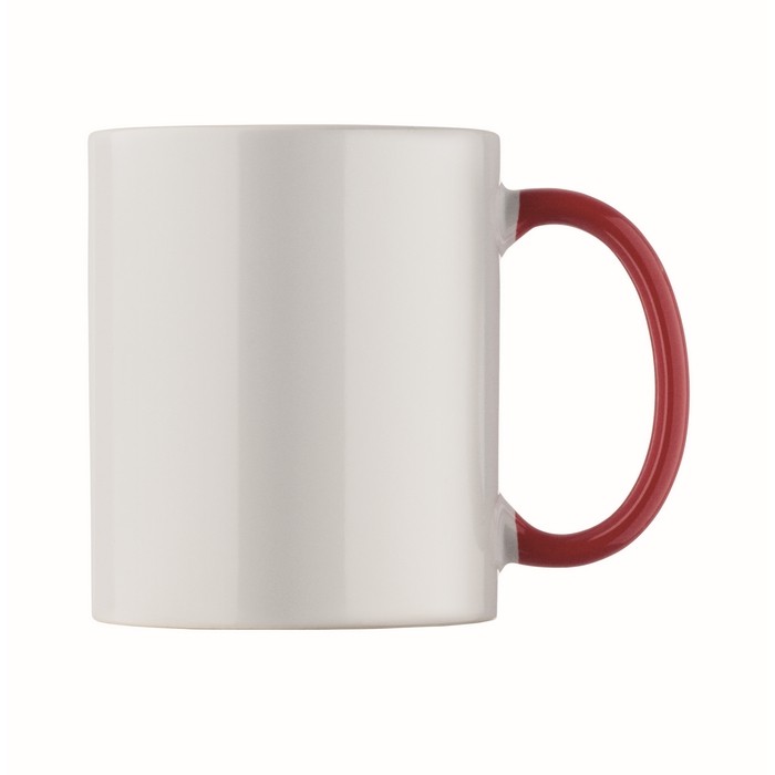 Taza de cerámica con diseño navideño y asa a juego 300ml color rojo sexta vista Taza de cerámica con diseño navideño y asa a juego 300ml color rojo sexta vista