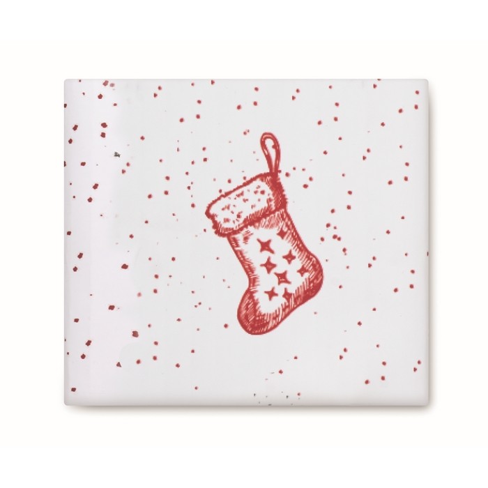 Taza de cerámica con diseño navideño y asa a juego 300ml color rojo septima vista Taza de cerámica con diseño navideño y asa a juego 300ml color rojo septima vista