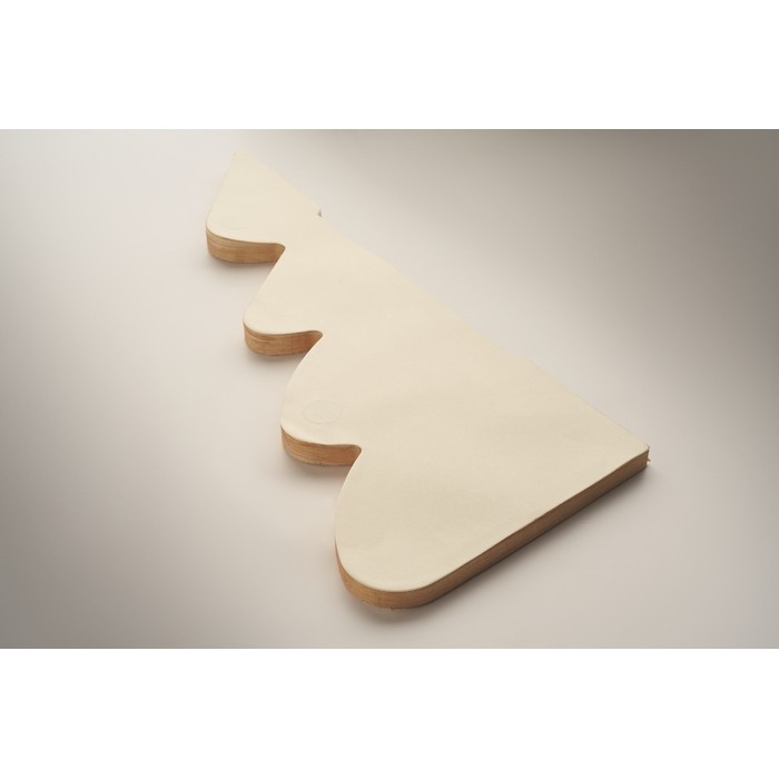 Adorno de papel plegable en forma de árbol de Navidad personalizable color beige vista fotografía tercera vista Adorno de papel plegable en forma de árbol de Navidad personalizable color beige vista fotografía tercera vista