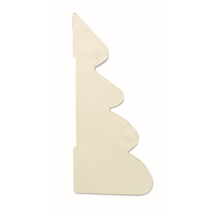Adorno de papel plegable en forma de árbol de Navidad personalizable color beige quinta vista Adorno de papel plegable en forma de árbol de Navidad personalizable color beige quinta vista