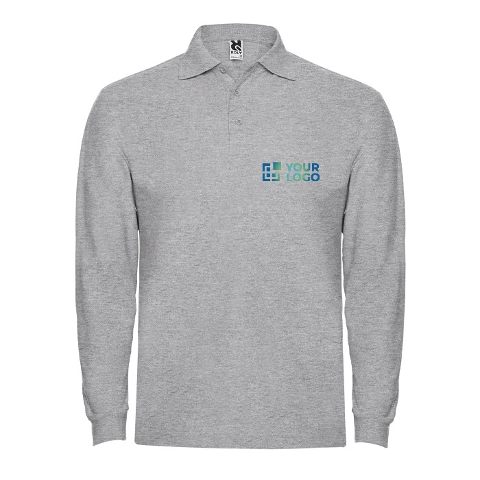 Polo de algodón de manga larga con puños canalé 220 g/m2 Roly Direct Estrella vista principal