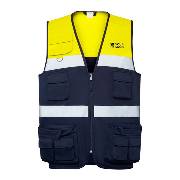 Chaleco laboral alta visibilidad multibolsillos 200 g/m2 Roly Beta vista principal