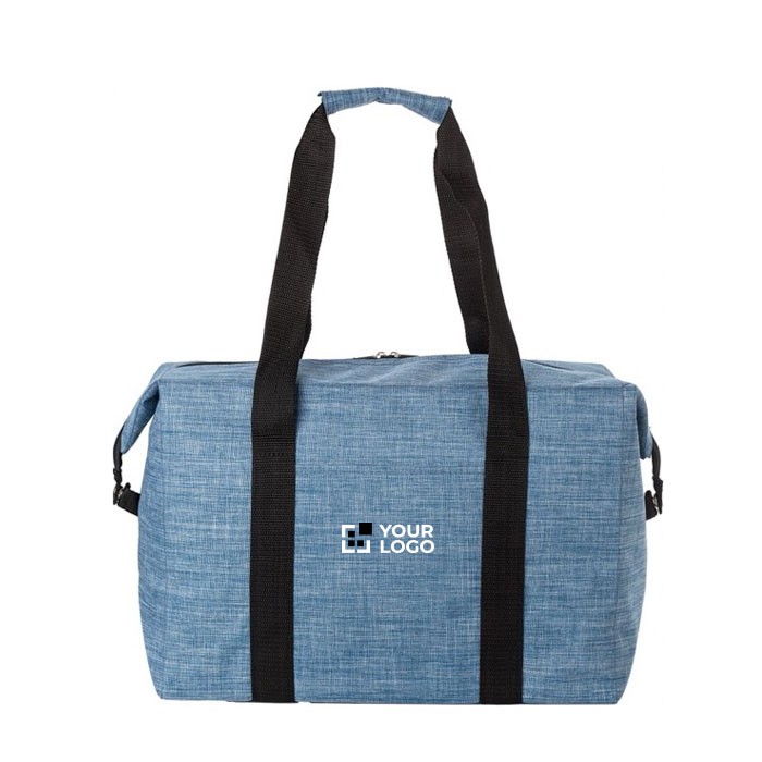 Bolsa nevera con interior de espuma aislada con aluminio 20L color azul ultramarino vista de impresión