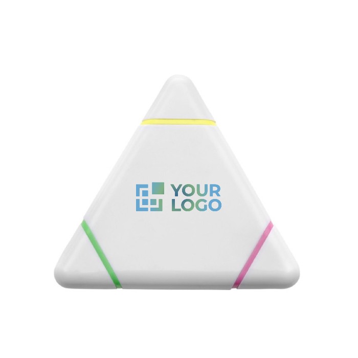 Marcador triangular con tres colores vista principal