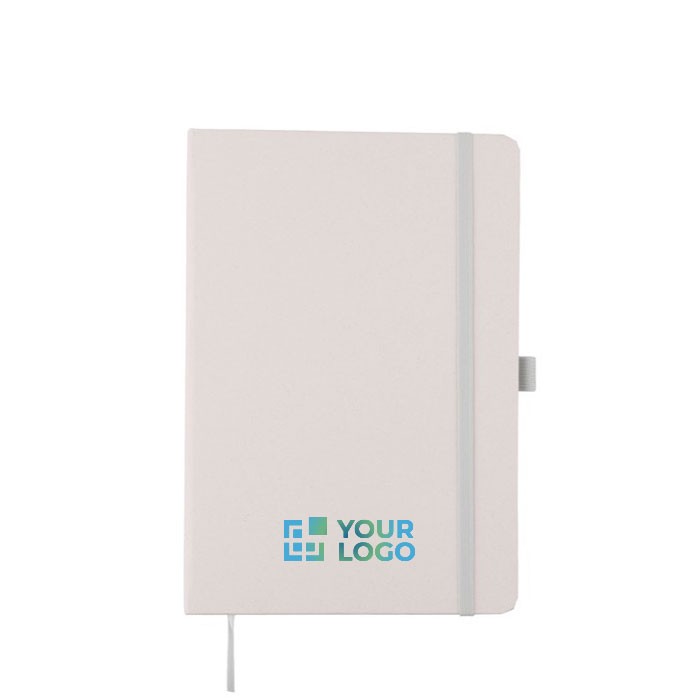 Libreta de cartón y residuos biológicos de 80 hojas a rayas A5 color caqui vista de impresión Libreta de cartón y residuos biológicos de 80 hojas a rayas A5 color caqui vista de impresión