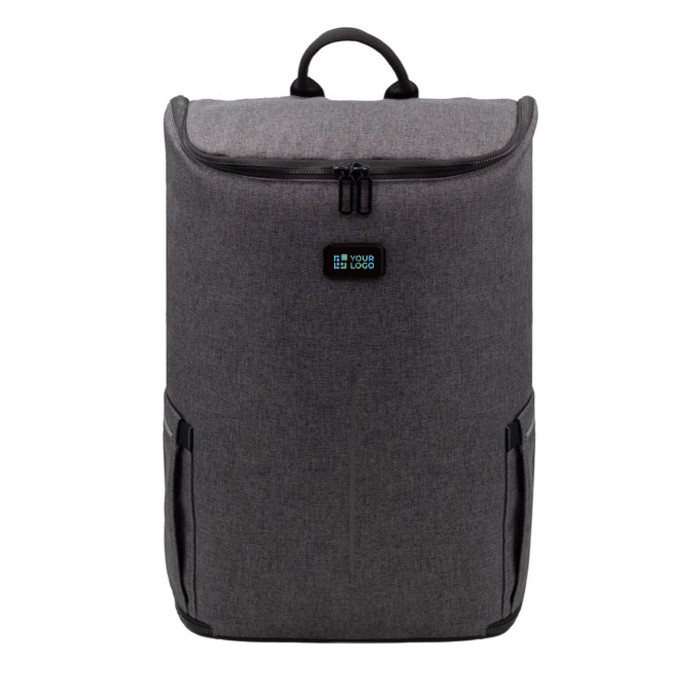 Mochila para viajes con compartimientos para prendas y portátil 16'' color gris vista de impresión Mochila para viajes con compartimientos para prendas y portátil 16'' color gris vista de impresión
