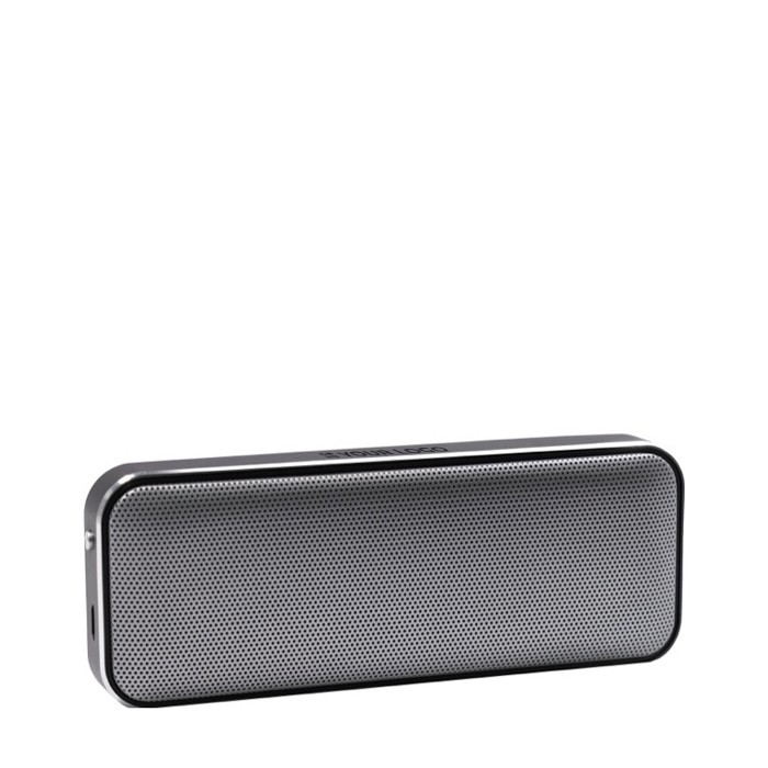 Altavoz inalámbrico ultradelgado de aluminio y gamuza BrandCharger 10W color gris vista de impresión Altavoz inalámbrico ultradelgado de aluminio y gamuza BrandCharger 10W color gris vista de impresión