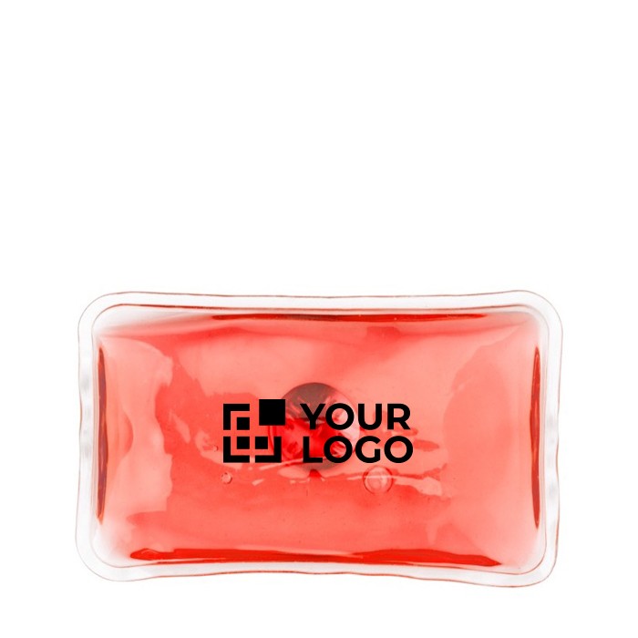 Calienta manos rectangular reutilizable de calor instantáneo color rojo vista de impresión Calienta manos rectangular reutilizable de calor instantáneo color rojo vista de impresión