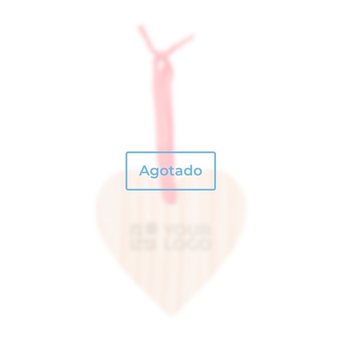 Adorno de madera con forma de corazón vista principal - agotado