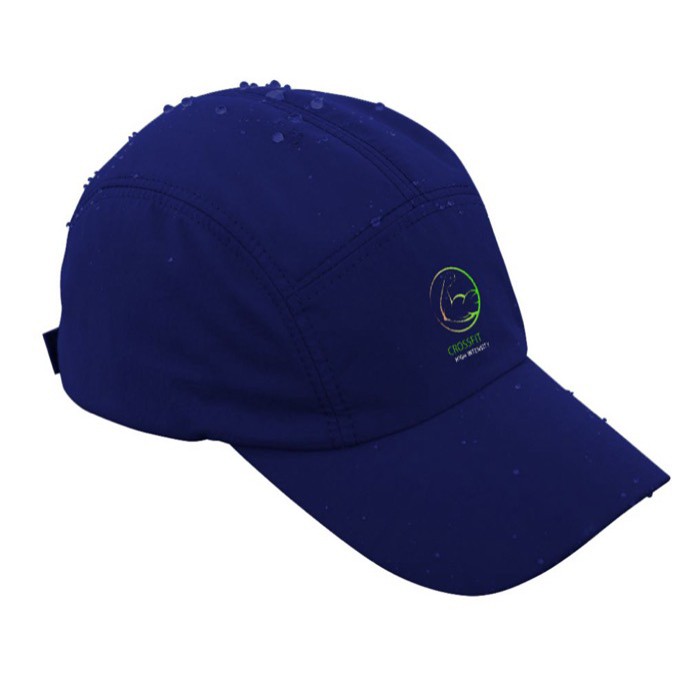 Gorra deportiva de microfibra resistente al agua talla única color azul cuarta vista