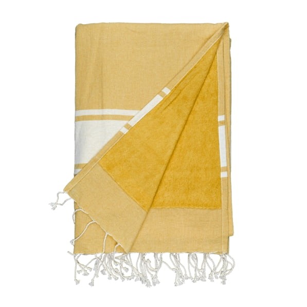 Toalla pareo con decoración de rizo color azul primera vista Toalla pareo con decoración de rizo color azul primera vista