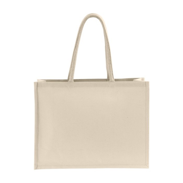 Bolsa de algodón con laminado 230 g/m2 color beige