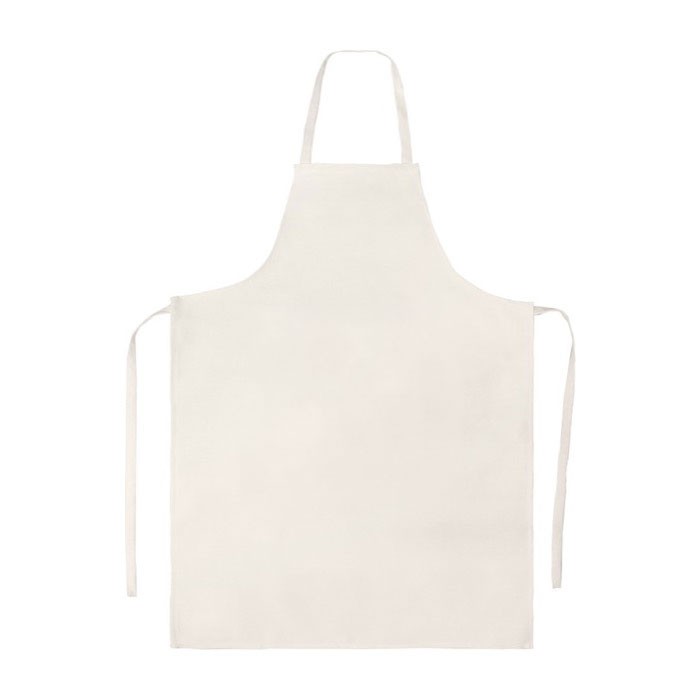 Delantal de poliéster sublimado color beige