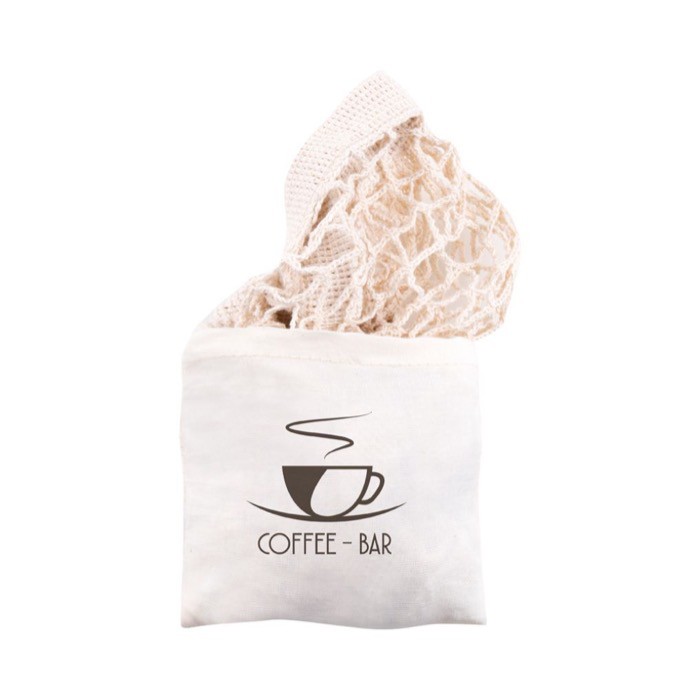 Bolsa de malla de algodón orgánico 100 g/m2 de malla Organic Cotton color beige tercera vista