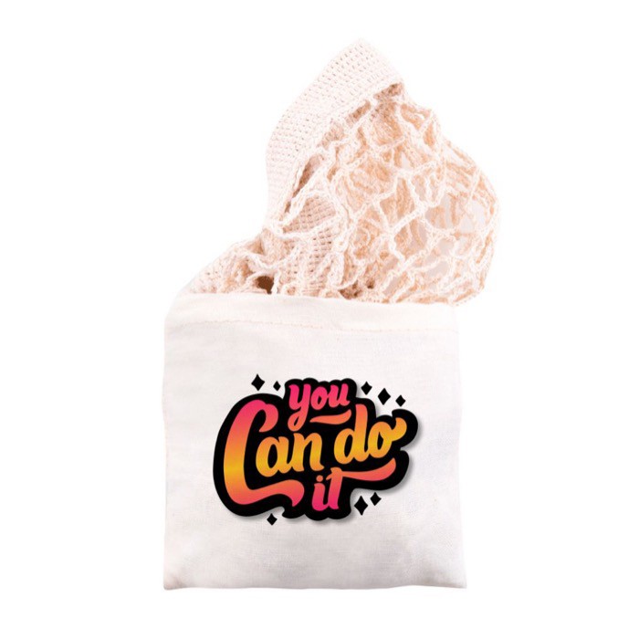 Bolsa de malla de algodón orgánico 100 g/m2 de malla Organic Cotton color beige cuarta vista