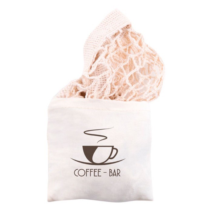 Bolsa de malla de algodón orgánico 100 g/m2 de malla Organic Cotton color beige quinta vista
