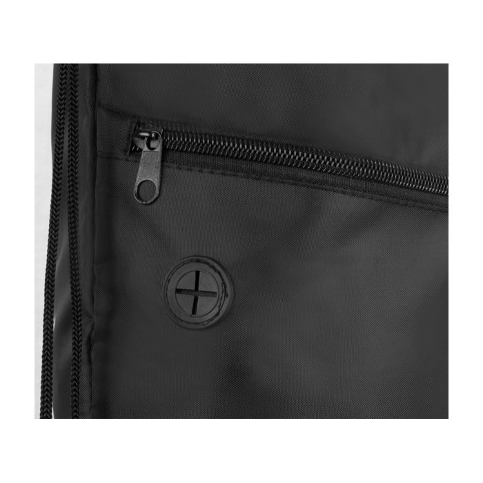 Mochila de cuerdas de plástico reciclado color negro segunda vista Mochila de cuerdas de plástico reciclado color negro segunda vista