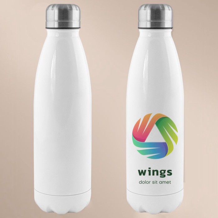 Botellas térmicas de acero inoxidable reciclado 500ml Ice Sublim color blanco quinta vista