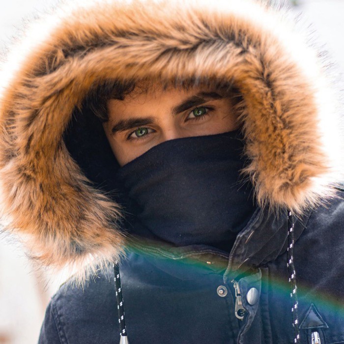 Braga de cuello hecha de poliéster RPET en colores neutros primera vista