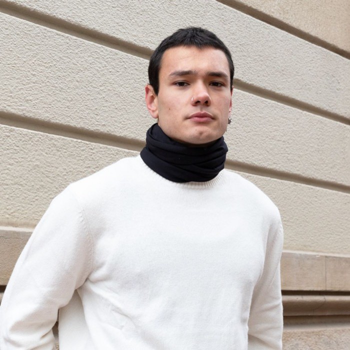 Braga de cuello hecha de poliéster RPET en colores neutros segunda vista