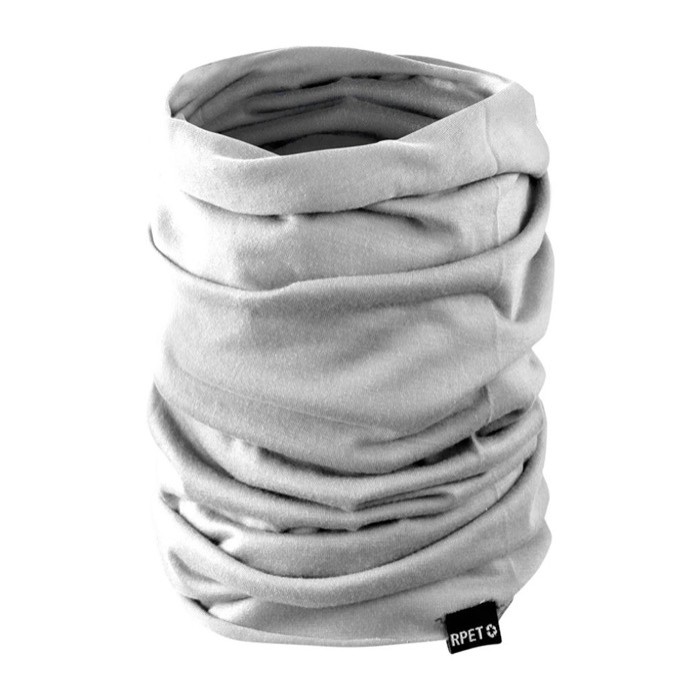 Braga de cuello hecha de poliéster RPET en colores neutros color blanco primera vista