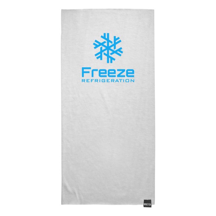 Braga de cuello hecha de poliéster RPET en colores neutros color blanco cuarta vista