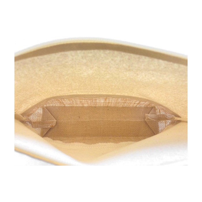 Neceser de algodón y yute fairtrade color beige primera vista