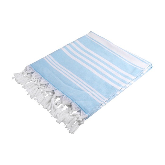 Toalla pareo en algodón 220 g/m2 color azul sexta vista