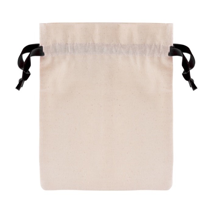 Bolsita con cierre de cinta superior color negro tercera vista