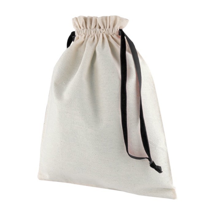 Bolsa grande con cierre de cinta superior color negro cuarta vista Bolsa grande con cierre de cinta superior color negro cuarta vista