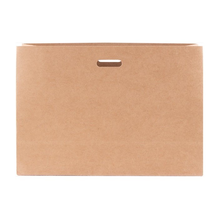 Bolsa de cartón con cinta para negocios color marrón segunda vista Bolsa de cartón con cinta para negocios color marrón segunda vista