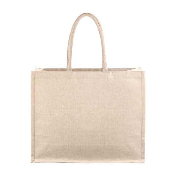 Bolsas de juco personalizadas color natural primera vista