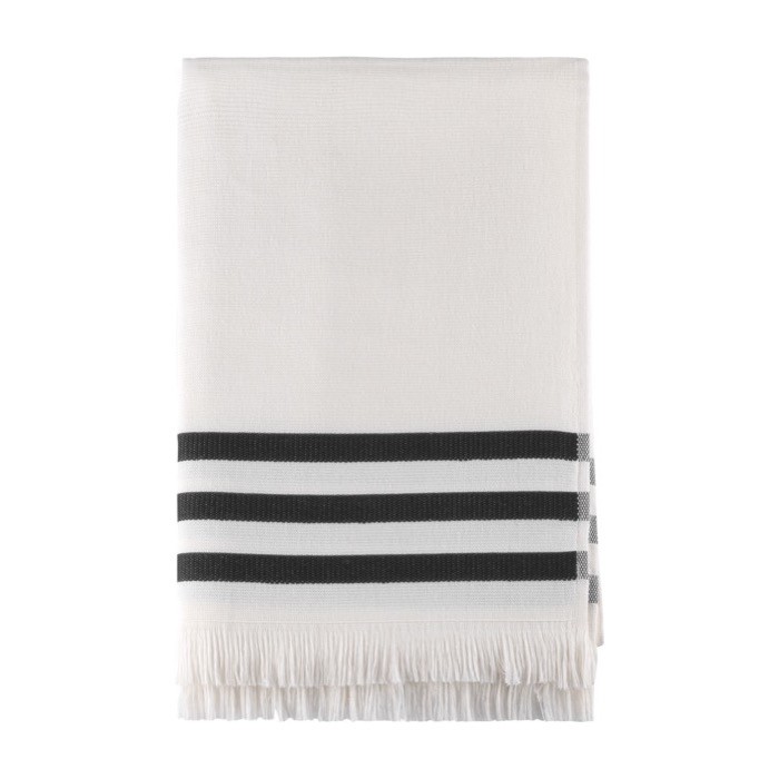 Toalla de algodón Fairtrade con bordes peluditos 70 x 140cm y 300g/m2 color blanco quinta vista